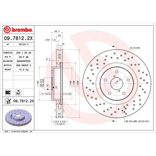 BREMBO Bremsscheibe XTRA LINE - Xtra