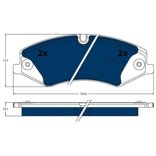 TRW Bremsbelagsatz, Scheibenbremse ELECTRIC BLUE