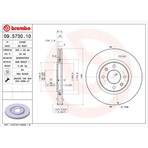 BREMBO Bremsscheibe PRIME LINE