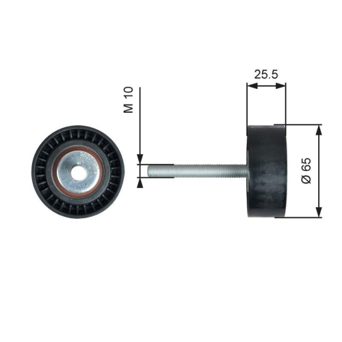 GATES Umlenk-/Führungsrolle, Keilrippenriemen DriveAlign™