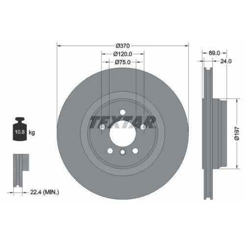 TEXTAR Bremsscheibe PRO