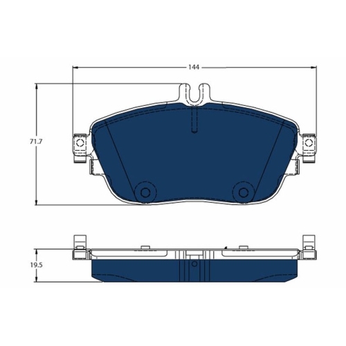 TRW Bremsbelagsatz, Scheibenbremse ELECTRIC BLUE