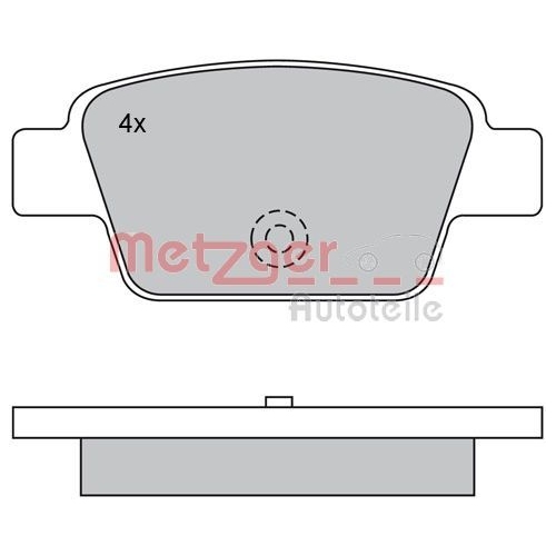 METZGER Bremsbelagsatz, Scheibenbremse