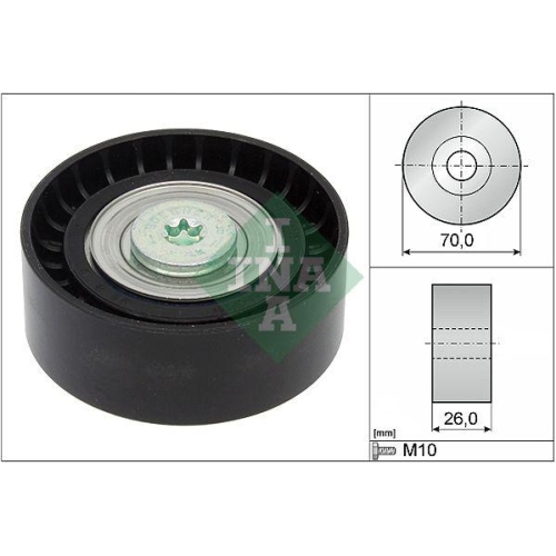 Schaeffler INA Umlenk-/F&uuml;hrungsrolle, Keilrippenriemen