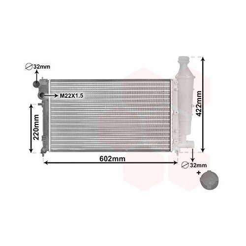 VAN WEZEL Kühler, Motorkühlung *** IR PLUS ***