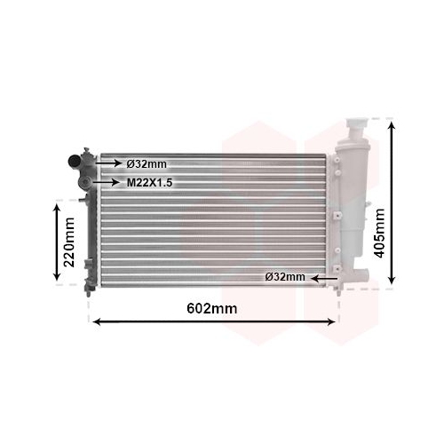 VAN WEZEL Kühler, Motorkühlung *** IR PLUS ***