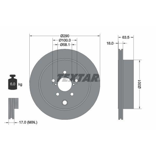 TEXTAR Bremsscheibe PRO