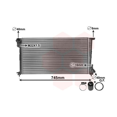 VAN WEZEL Kühler, Motorkühlung *** IR PLUS ***