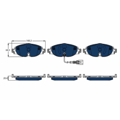 TRW Bremsbelagsatz, Scheibenbremse ELECTRIC BLUE