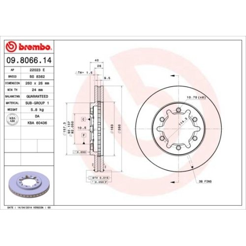 BREMBO Bremsscheibe PRIME LINE