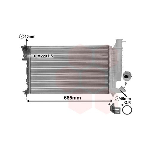 VAN WEZEL Kühler, Motorkühlung *** IR PLUS ***