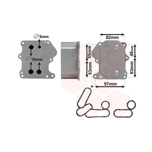 VAN WEZEL Ölkühler, Motoröl *** IR PLUS ***