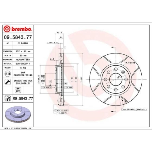 BREMBO Bremsscheibe XTRA LINE - Max