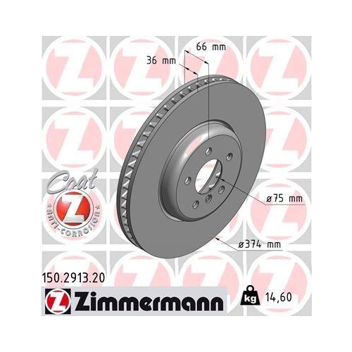 ZIMMERMANN Bremsscheibe COAT Z