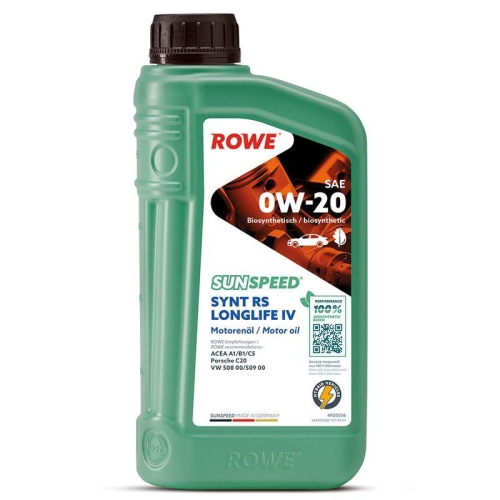 ROWE Motoröl SUNSPEED SYNTH RS LONGLIFE IV SAE 0W-20 (4920036)