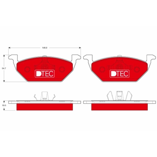 TRW Bremsbelagsatz, Scheibenbremse DTEC COTEC