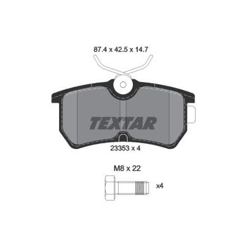 TEXTAR Bremsbelagsatz, Scheibenbremse