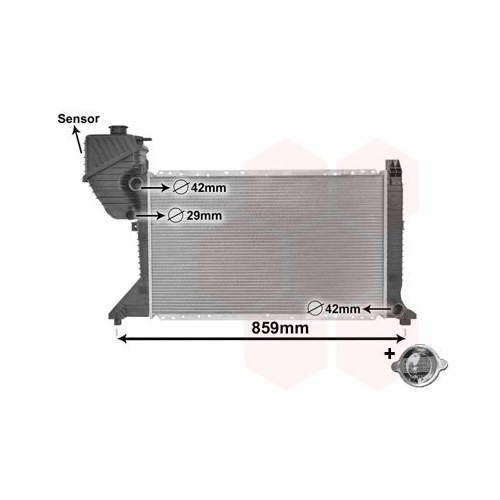 VAN WEZEL Kühler, Motorkühlung *** IR PLUS ***