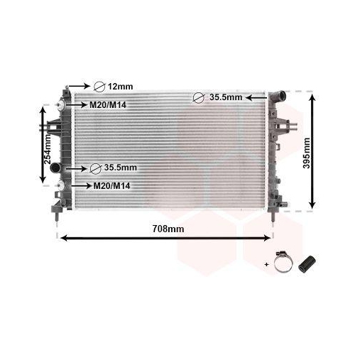 VAN WEZEL Kühler, Motorkühlung *** IR PLUS ***