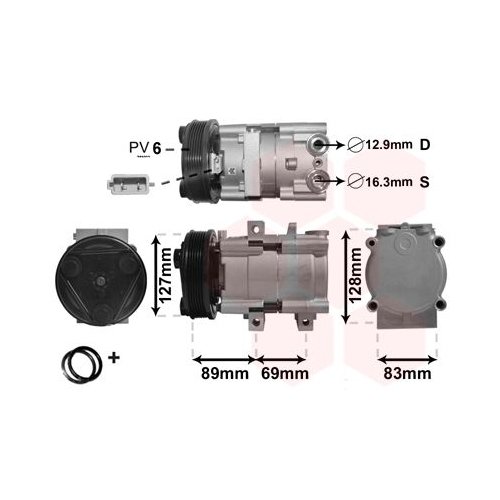 VAN WEZEL Kompressor, Klimaanlage *** IR PLUS ***