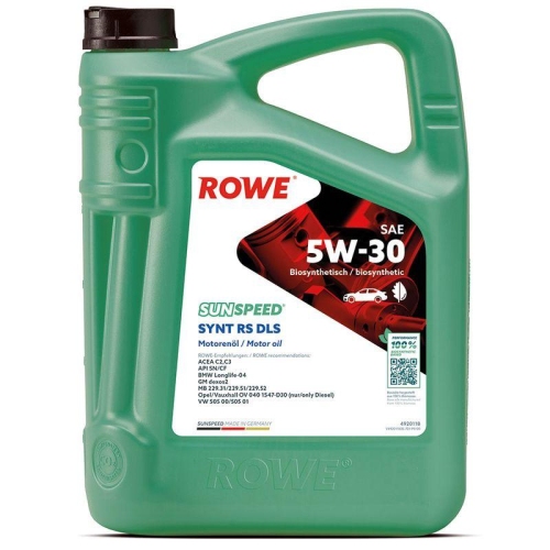 ROWE Motoröl SUNSPEED SYNT RS DLS SAE 5W-30 (4920118)
