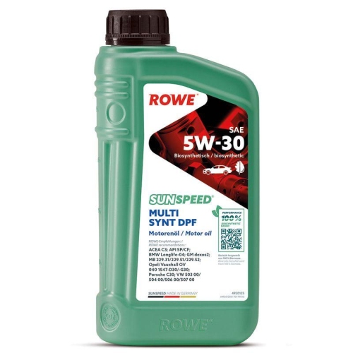 ROWE Motoröl SUNSPEED MULTI SYNT DPF SAE 5W-30 (4920125)