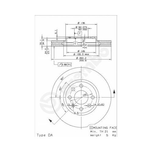 BREMBO Bremsscheibe XTRA LINE - Max