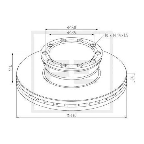 PE Automotive Bremsscheibe