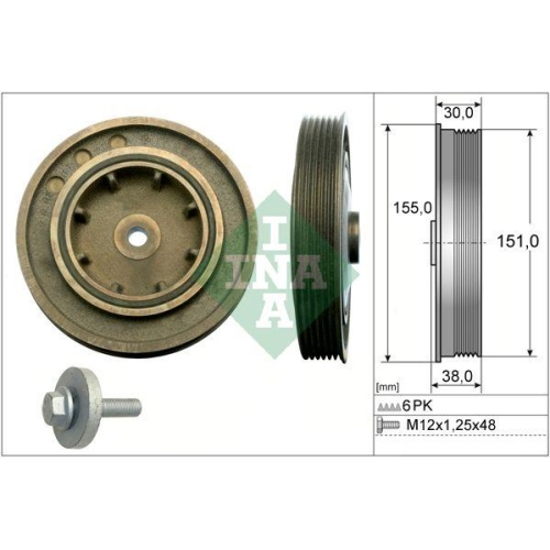 Schaeffler INA Riemenscheibensatz, Kurbelwelle