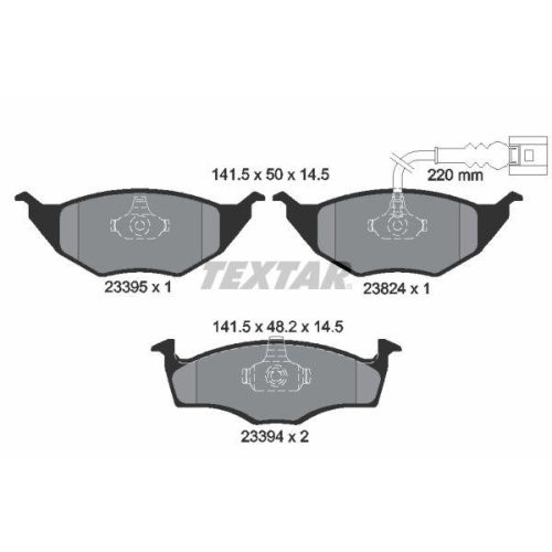 TEXTAR Bremsbelagsatz, Scheibenbremse