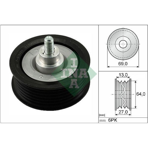 Schaeffler INA Umlenk-/Führungsrolle, Keilrippenriemen