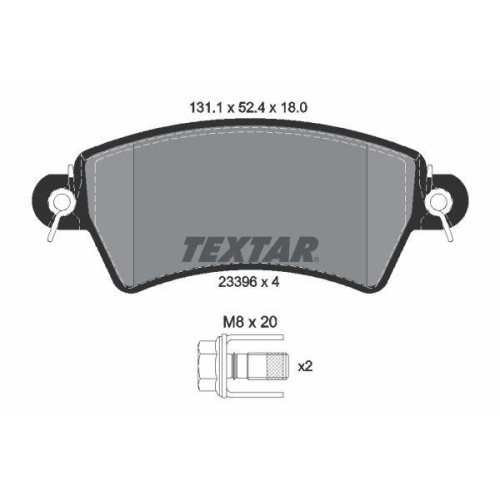 TEXTAR Bremsbelagsatz, Scheibenbremse Q+
