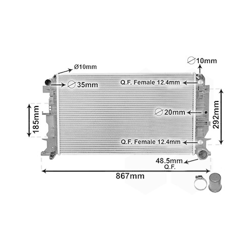 VAN WEZEL Kühler, Motorkühlung *** IR PLUS ***