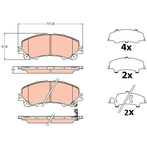 TRW Bremsbelagsatz, Scheibenbremse