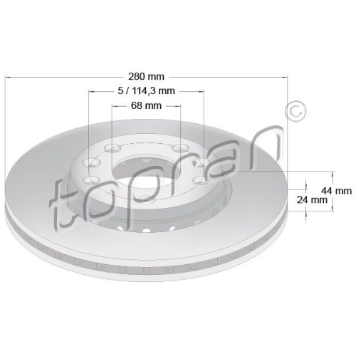 TOPRAN Bremsscheibe COATED