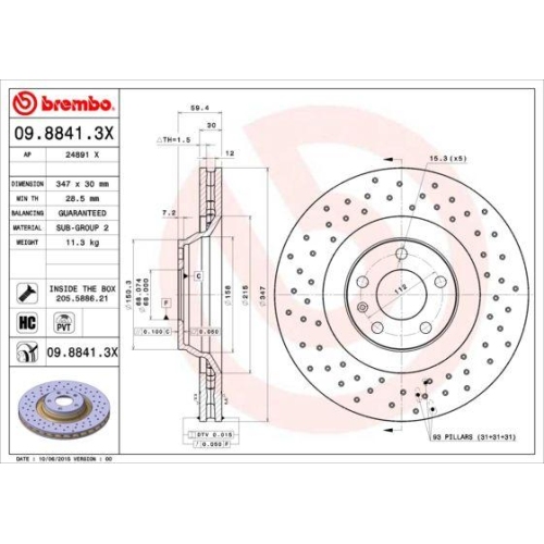 BREMBO Bremsscheibe XTRA LINE - Xtra