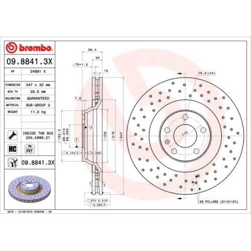 BREMBO Bremsscheibe XTRA LINE - Xtra