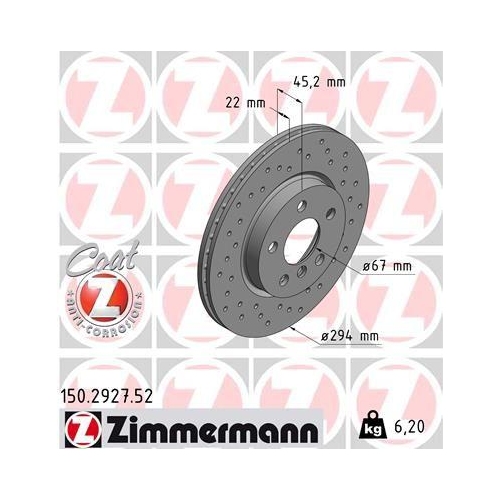 ZIMMERMANN Bremsscheibe SPORT Z