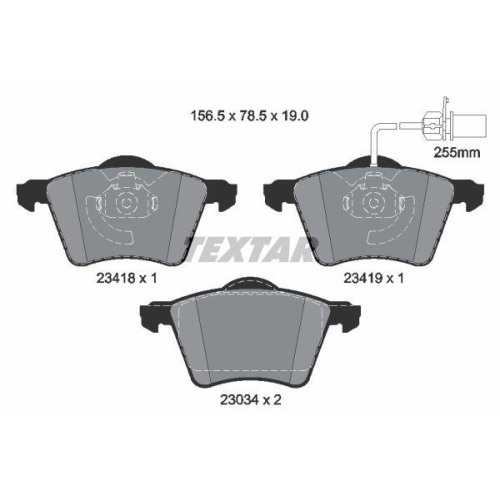 TEXTAR Bremsbelagsatz, Scheibenbremse Q+