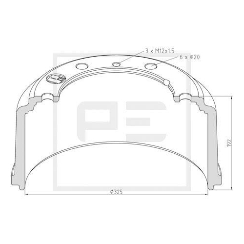 PE Automotive Bremstrommel