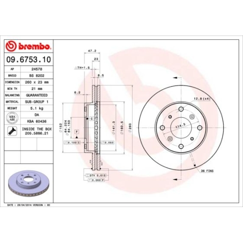 BREMBO Bremsscheibe PRIME LINE