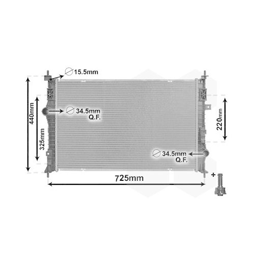 VAN WEZEL Kühler, Motorkühlung *** IR PLUS ***