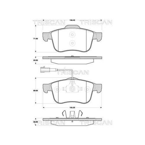 TRISCAN Bremsbelagsatz, Scheibenbremse