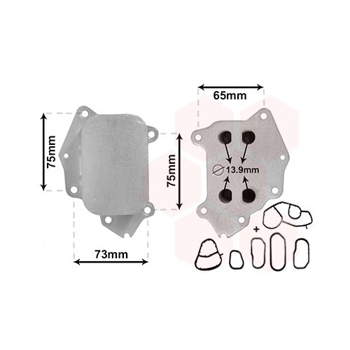 VAN WEZEL Ölkühler, Motoröl *** IR PLUS ***