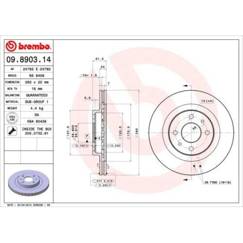 BREMBO Bremsscheibe PRIME LINE