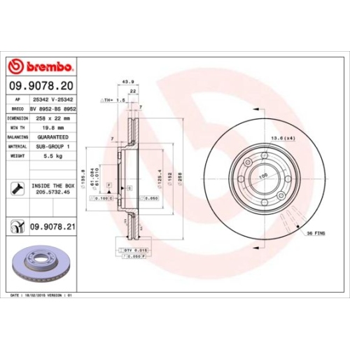 BREMBO Bremsscheibe PRIME LINE - UV Coated