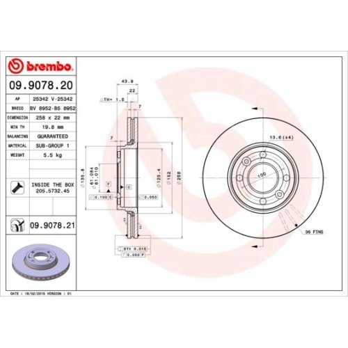 BREMBO Bremsscheibe PRIME LINE - UV Coated