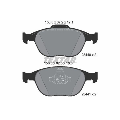 TEXTAR Bremsbelagsatz, Scheibenbremse Q+