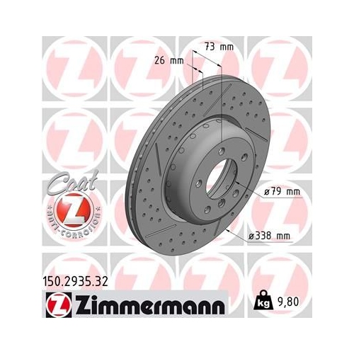 ZIMMERMANN Bremsscheibe FORMULA F