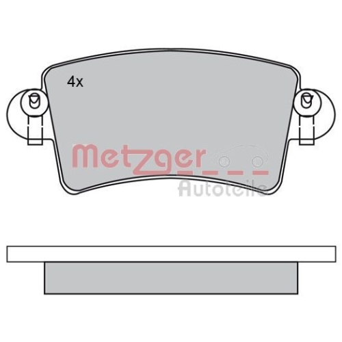 METZGER Bremsbelagsatz, Scheibenbremse